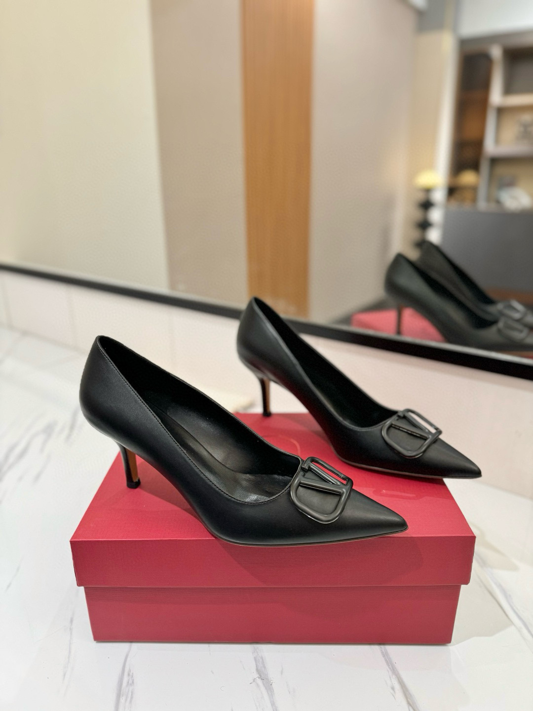 발렌티노 7.5cm 여자 신발 구두