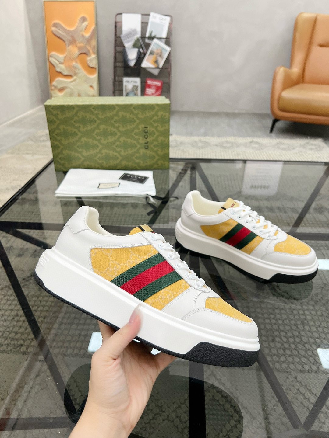 구찌 스크러너 남자 신발 운동화 스니커즈