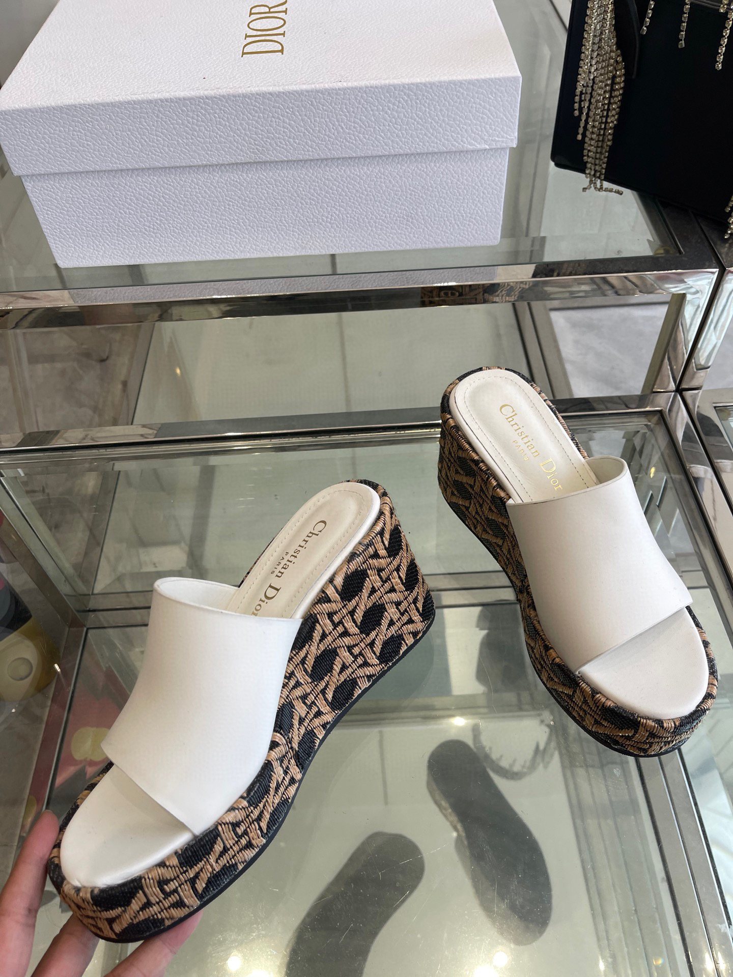디올 여자 슬리퍼 9cm