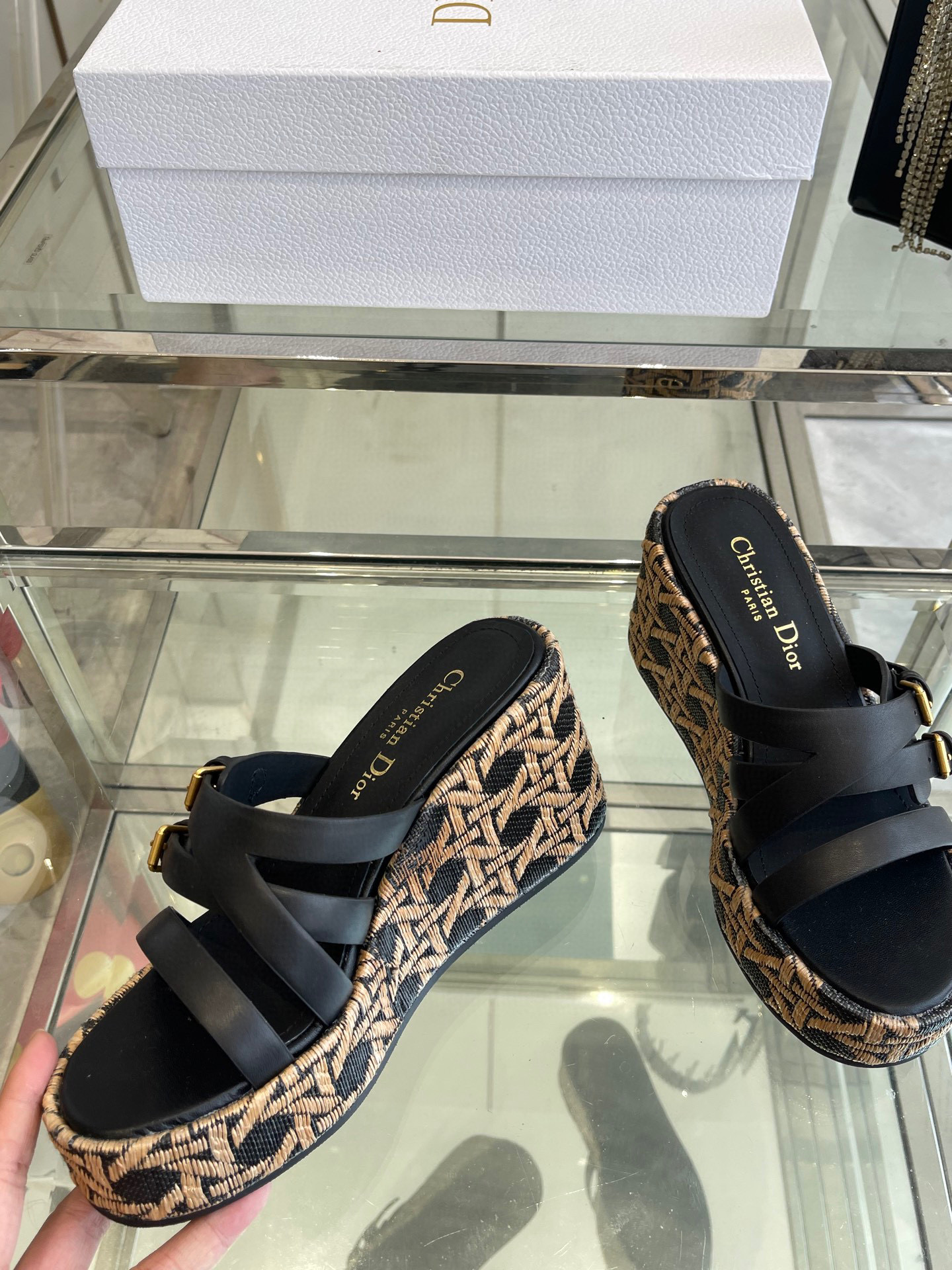 디올 여자 슬리퍼 9cm