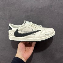 나이키 Travis Scott x Fragment Design x Air Jordan 1 Low OG SP AJ1 남녀공용 신발 운동화 스니커즈